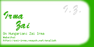 irma zai business card